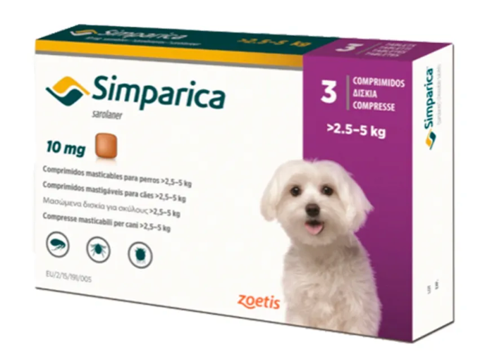 Simparica (10mg - 20mg - 40mg - 80mg ) C/3 Tabs