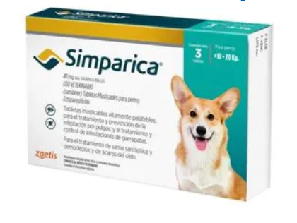 Simparica (10mg - 20mg - 40mg - 80mg ) C/3 Tabs