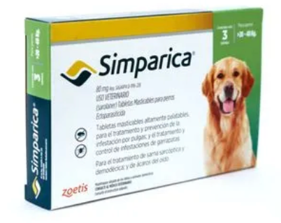 Simparica (10mg - 20mg - 40mg - 80mg ) C/3 Tabs