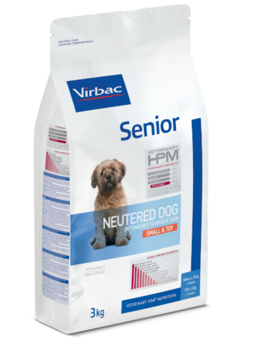 VETERINARY HPM SENIOR DOG NEUTERED SMALL & TOY 3 KG.