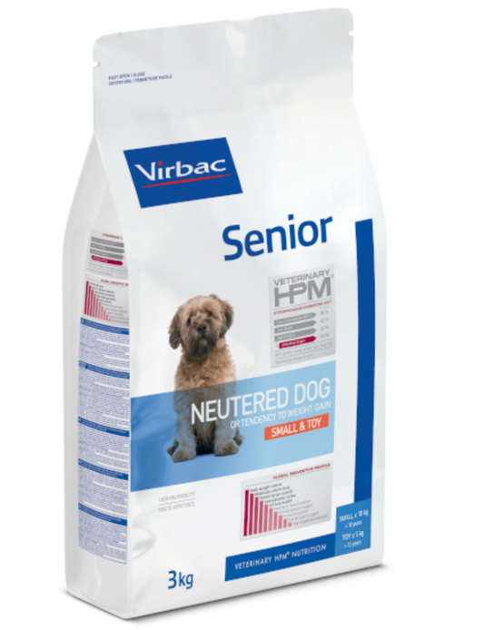 VETERINARY HPM SENIOR DOG NEUTERED SMALL & TOY 3 KG.