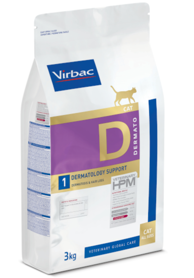VETERINARY HPM CAT DERMATOLOGY SUPPORT-SOPORTE DE LA PIEL Y EL PELO 3 KG.