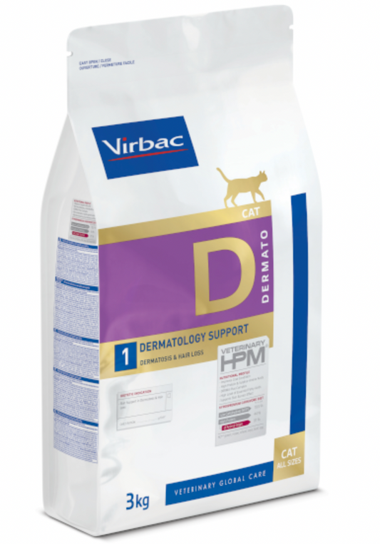VETERINARY HPM CAT DERMATOLOGY SUPPORT-SOPORTE DE LA PIEL Y EL PELO 3 KG.
