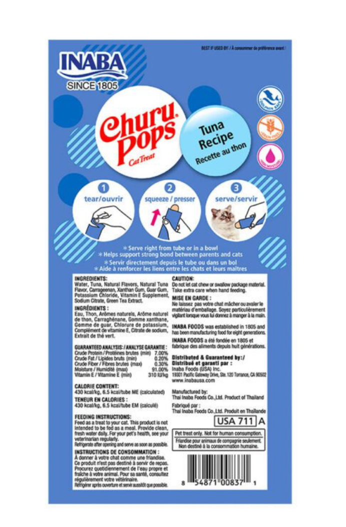 CHURU - Churu Pops Receta de Atún PACK DE 3 BOLSAS