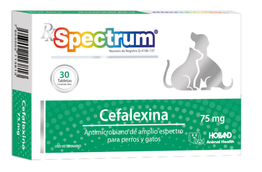 RX SPECTRUM® CEFALEXINA - 75 MG