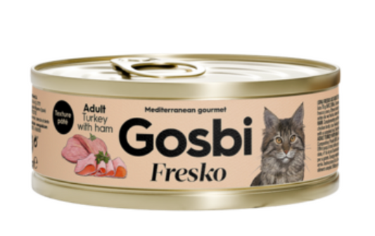FRESKO  Cat adult turkey with ham 6 Pzas - Gosbi