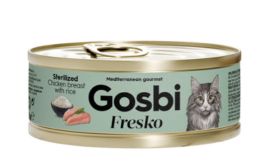 FRESKO  Cat sterilized chicken breast with rice 6 Pzas- Gosbi
