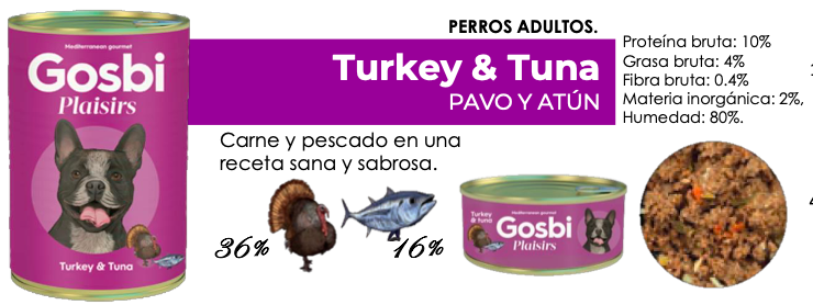 PLAISIRS Turkey & Tuna Paq. 6 Pzas. - GOSBI