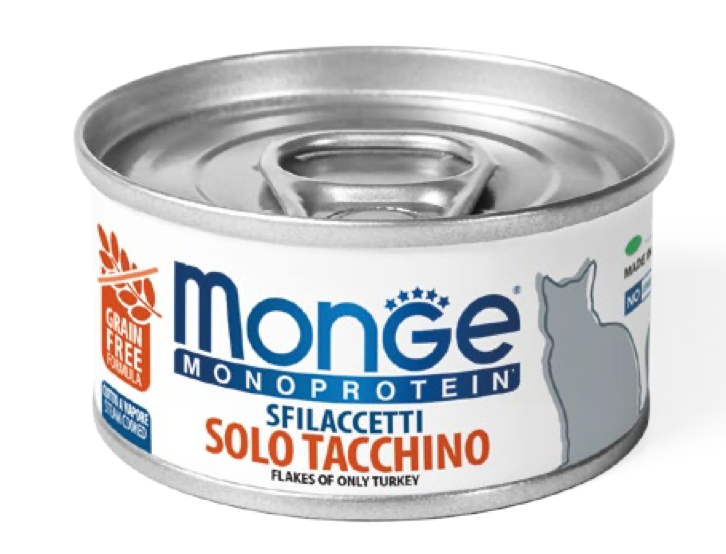 Monge Monoprotein Desmenuzados solo Pavo Pan. 8 Pzas | MONGE ***