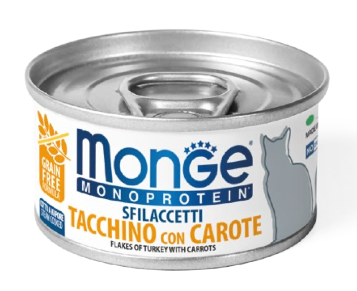 Monge Monoprotein Desmenuzados Pavo con Zanahorias | MONGE ***