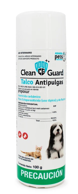 Talco antipulgas clean guard - ARANDA PETS*