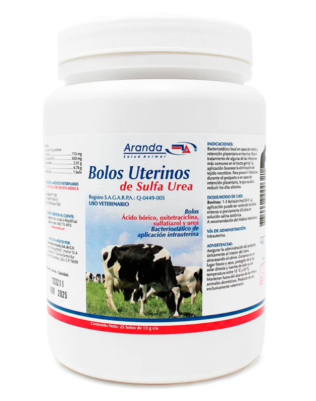 Bolos Uterinos de Sulfa Urea - Aranda *