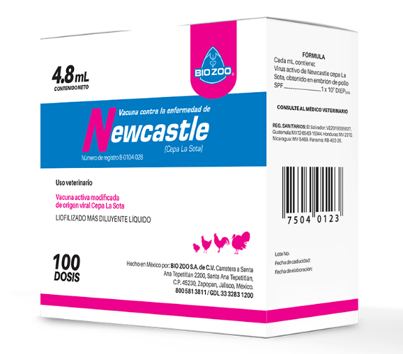 Vacuna contra la enfermedad de Newcastle (Cepa La Sota) - Bio Zoo*