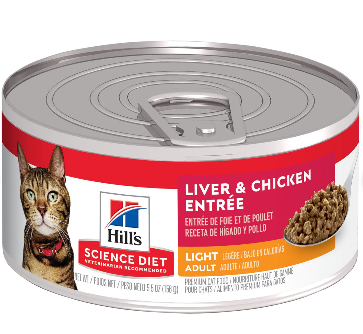 Lata Science Diet Liver & Chiken Entree-Light Adult 156g. (6 pzas) -Hill’s