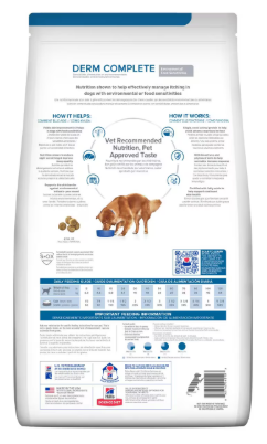 Hill's Prescription Diet Derm Complete Alimento Seco Receta de Arroz y Huevo para Perros