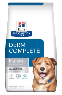 Hill's Prescription Diet Derm Complete Alimento Seco Receta de Arroz y Huevo para Perros