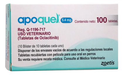 Apoquel 5.4mg - C/20 Tabletas - C/100 Tabletas