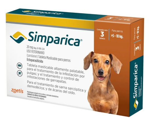 Simparica (10mg - 20mg - 40mg - 80mg ) C/3 Tabs