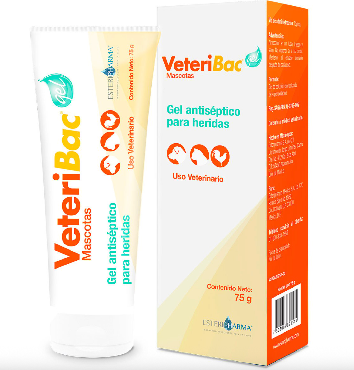 VETERIBAC MASCOTAS GEL 75G - ESTERIPHARMA