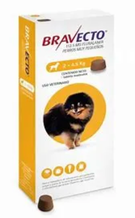 Bravecto XS 112.5 mg ( 2- 4.5 kg ) - MSD