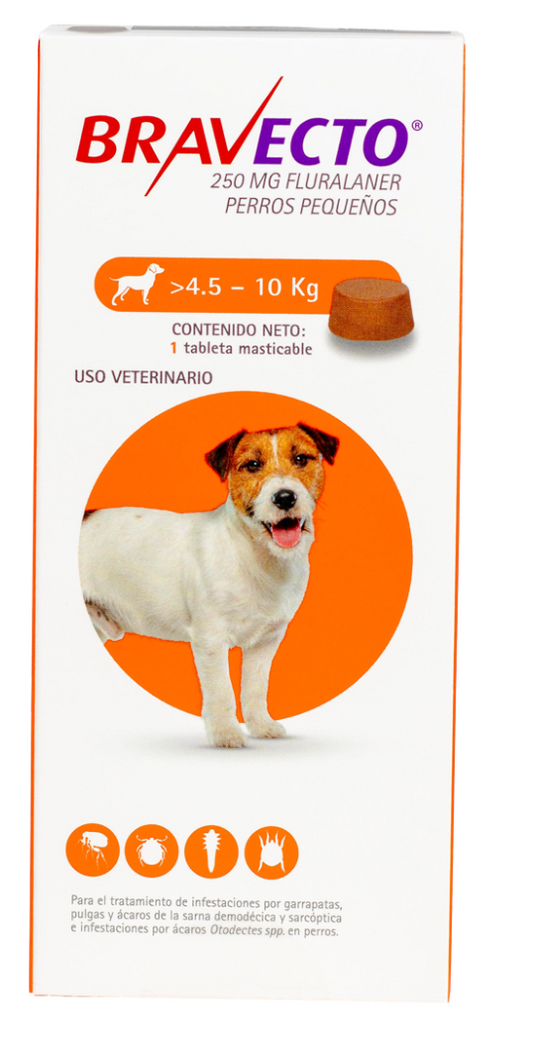 Bravecto S 250 mg ( 4.5 - 10 kg ) - MSD