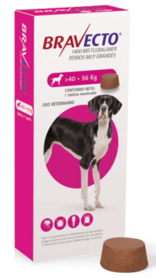 Bravecto XL 1400 mg ( 40 - 56 kg ) - MSD