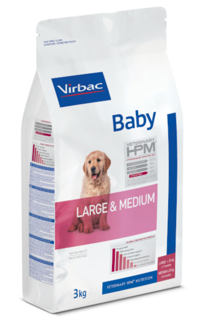 VETERINARY HPM BABY LARGE & MEDIUM 12 KG