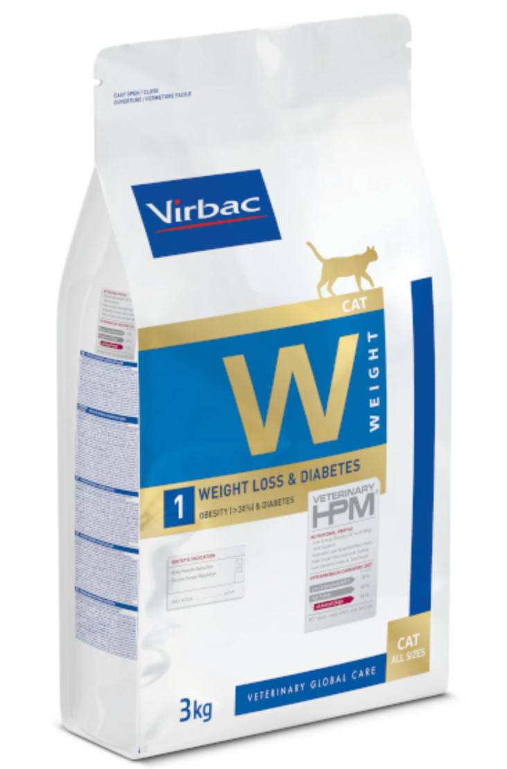 VETERINARY HPM CAT WEIGHT LOSS & DIABETES-CONTROL DEL PESO CORPORAL Y DIABETES 3 KG.