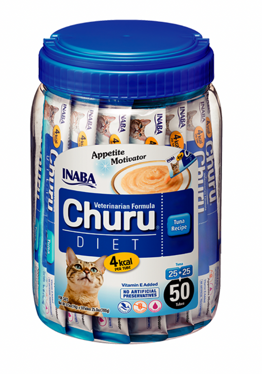 CHURU - Tarro Churu Diet / Formula Veterinaria Receta de Atún BOTE 50 PZAS.