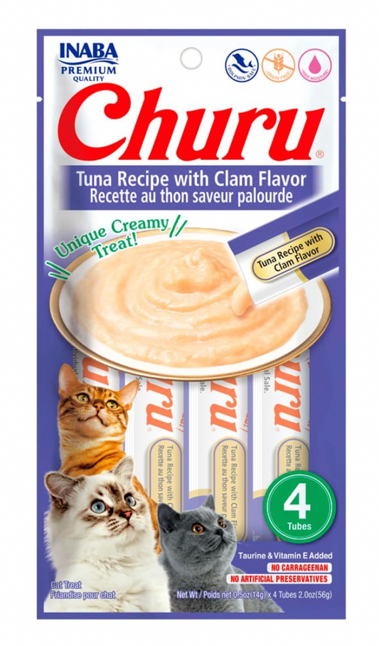 CHURU - Churu Receta de Atún con Almeja PACK 3 BOLSAS.