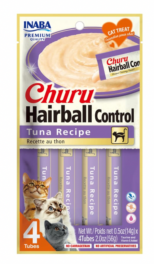 CHURU - Hairball Control Receta de Atún / Control de Bolas de Pelo de Churu Receta de Atún PACK 3 BOLSAS.