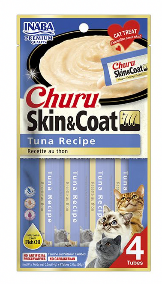 CHURU - Churu Skin & Coat Receta de Atún PACK DE 3 BOLSAS