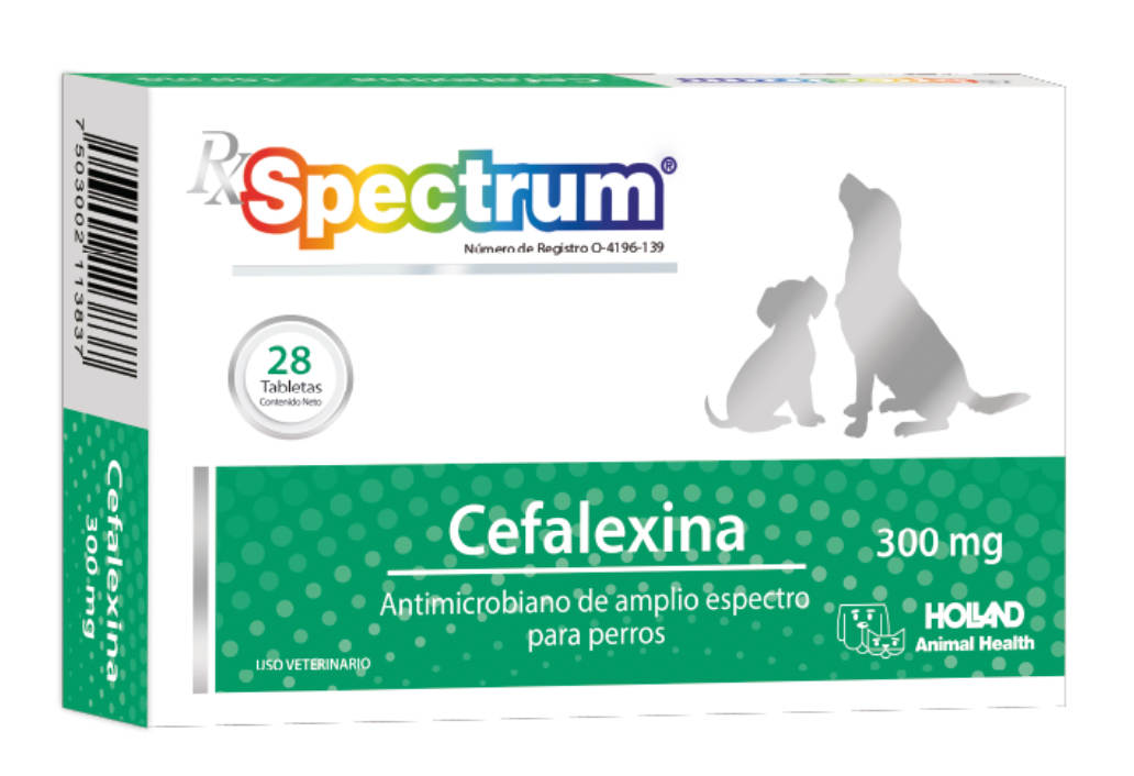 Spectron Rx RX SPECTRUM® CEFALEXINA - 300 MG – Distribuidora Ean Pet´s