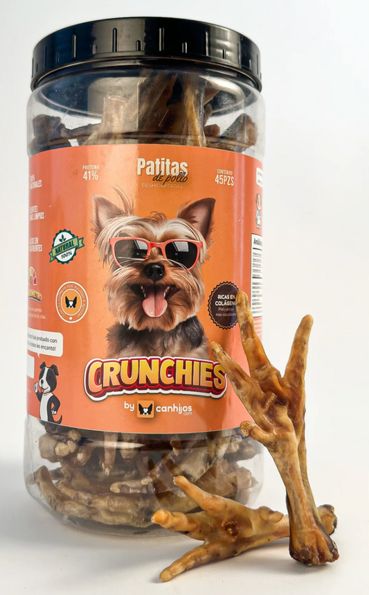 Bote con Patitas de Pollo 45 Pzas. CRUNCHIES