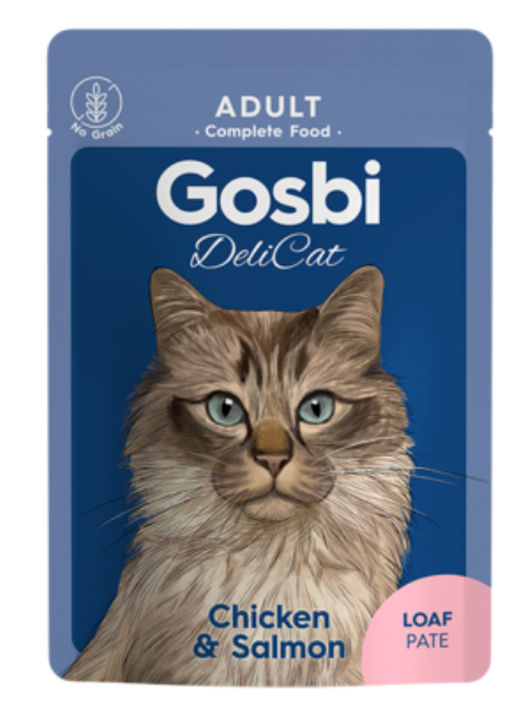 DELICAT  Adult chicken&salmon loaf  / 16 Sobres de 70gr. - Gosbi