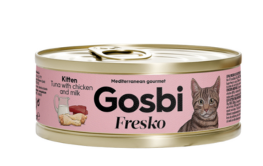 FRESKO  Cat kitten tuna with chicken and milk 6 Pzas - Gosbi