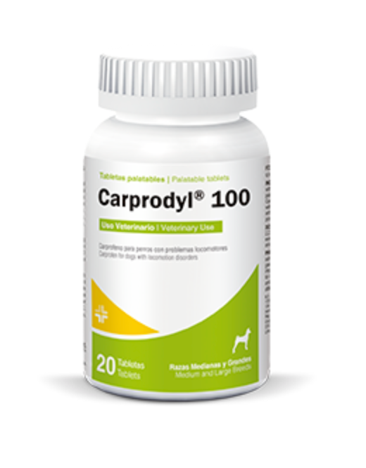 Carprodyl® 100 Frasco 20 Tab. - Petmedica