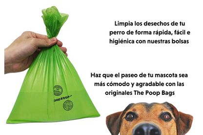 Dispensador de Bolsas con 15 Bolsas para Popo | Poop Bags   M