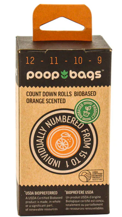 Bolsas Biodegradables con esencia de Naranja para perros | Poop Bags   M