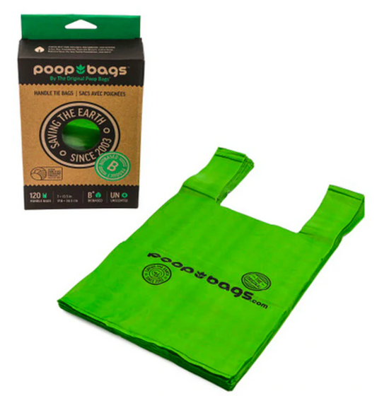 120 Bolsas p/Popo con Asas | Poop Bags   M