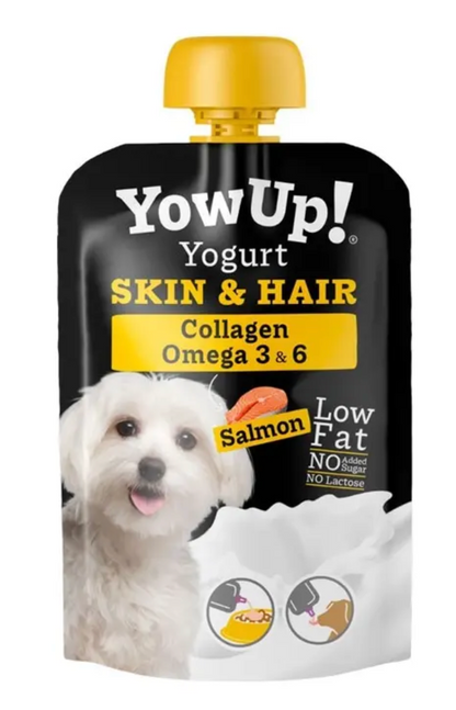 Yogur Funcional para Perros Piel y Pelaje - Salmón Skin & Hair Caja con 10 Pzas. | YowUp M