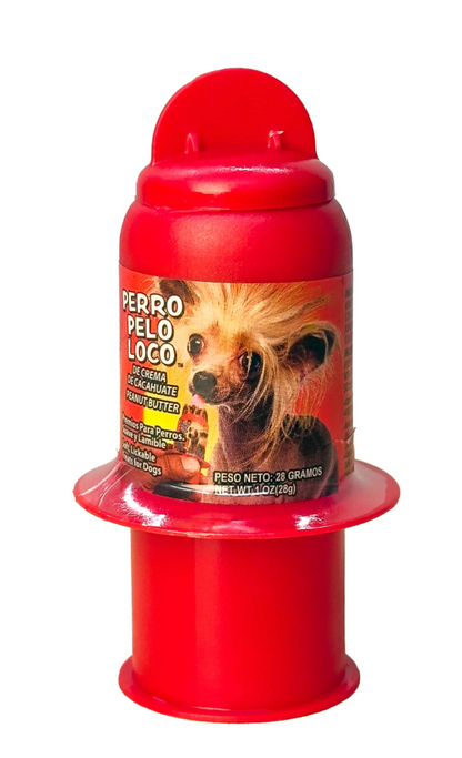 Perro Pelo Loco - Dispensador de Crema de Cacahuate Natural para Perros | Práctico, Divertido y 100% Natural    M