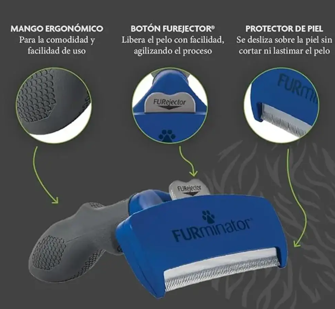 Cepillo Deslanador Furminator para Perro Grande | Furminator  M
