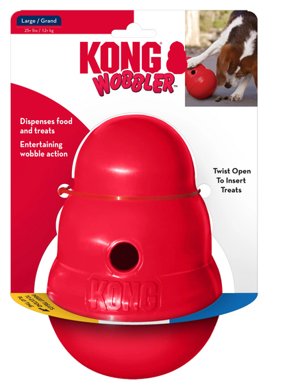 KONG WOBBLER - Juguete dispensador de alimento y premios para perros | KONG   M