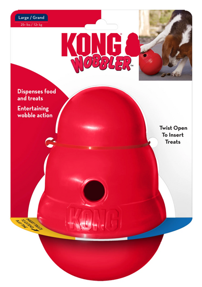 KONG WOBBLER - Juguete dispensador de alimento y premios para perros | KONG   M