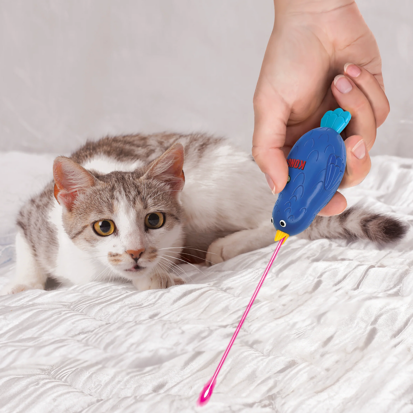 Laser Chirps Bird - Juguete Láser con Sonido de Pájaro para Gatos | KONG   M