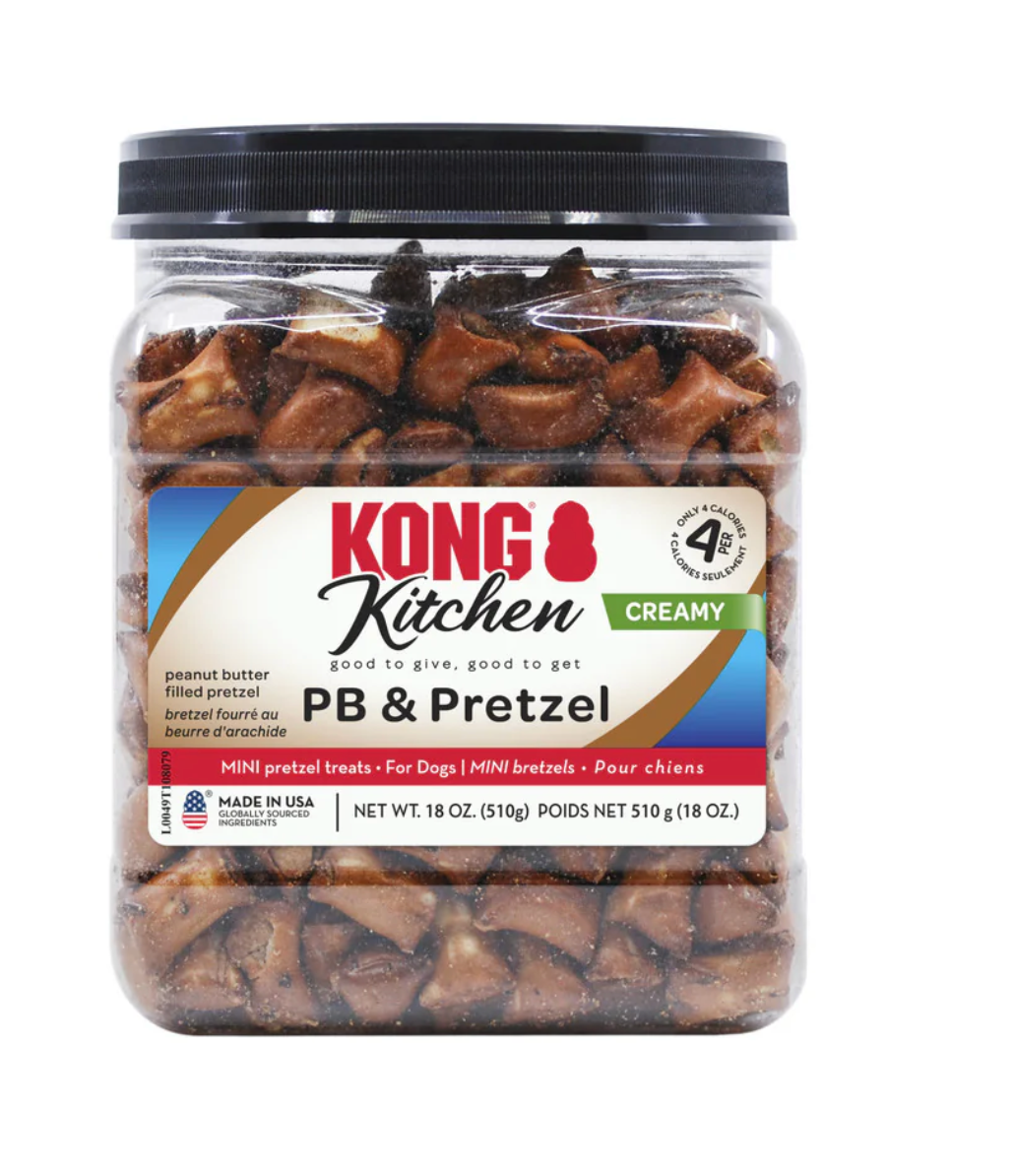 Snacks Mini Pretzels con Mantequilla de Maní (Peanut Butter) | KONG Kitchen   M