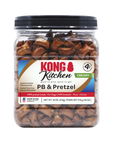Snacks Mini Pretzels con Mantequilla de Maní (Peanut Butter) | KONG Kitchen   M