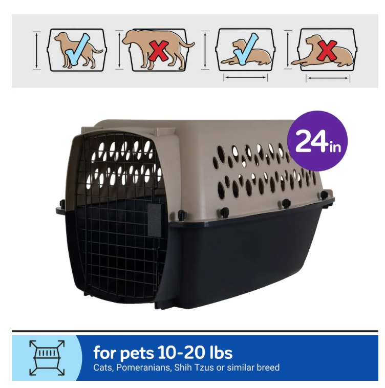 Jaula Portátil para Perros y Gatos Petmate Vari Kennel | PETMATE   M