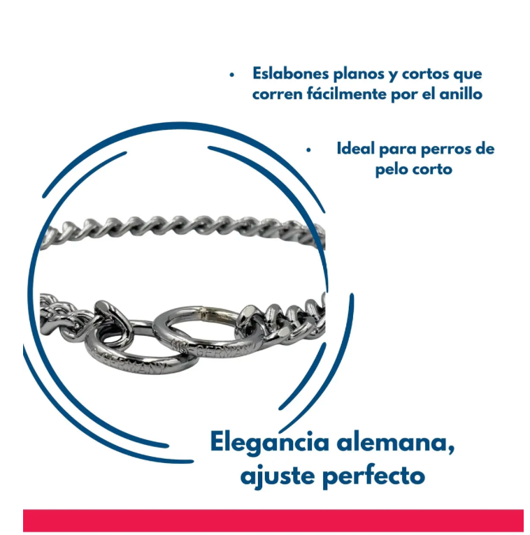 Cadena de Castigo SPRENGER HS para Perro, de Acero Cromado 3.0 MM con Eslabón Planchado | SPRENGER   M